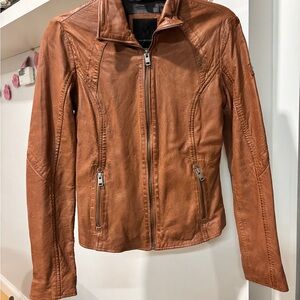 Mauritius Chessy Brown Leather Jacket